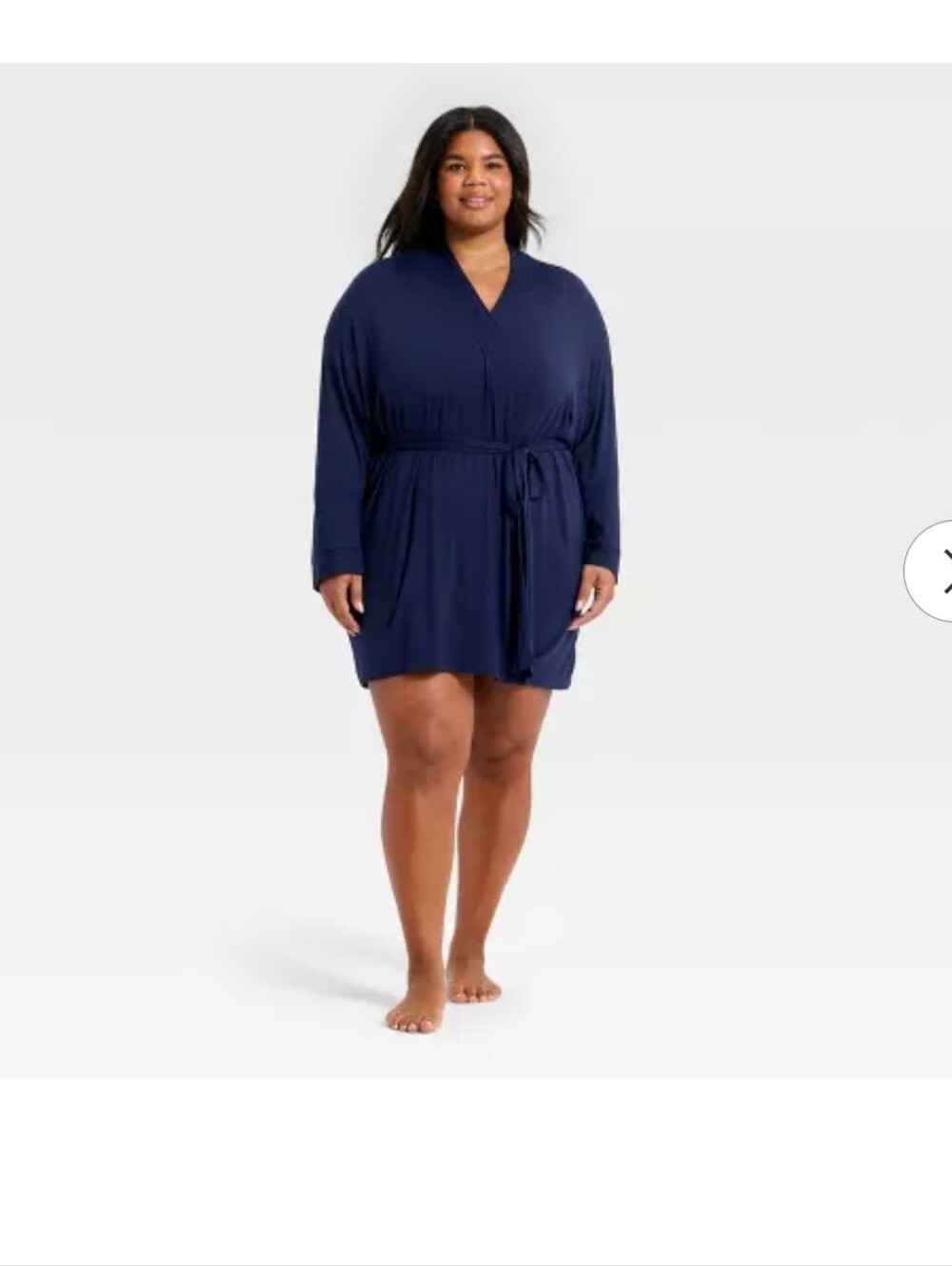 Women's Cloud Knit Robe - Auden™ Navy 3X-4X